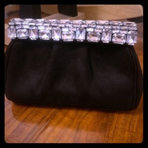 Satin stone clutch